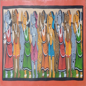 Adivasi People Singing Bengal Patachitra Art