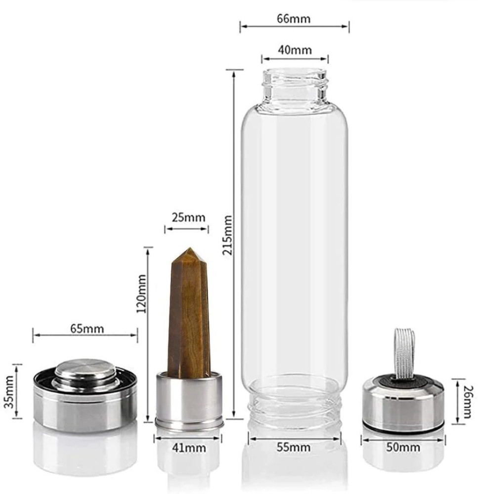 Amethyst Brown Crystal infused Water Bottle - 2