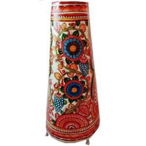 Andhra Pradesh Leather Puppetry Floral Decorative Showpiece Lamp