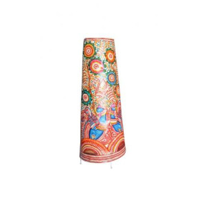 Andhra Pradesh Handcrafted Leather Puppetry Lamp Shade Floral Print