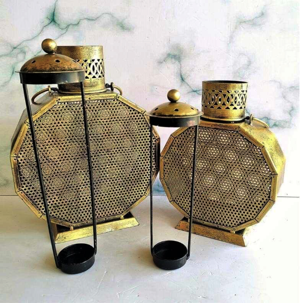 Antique Vintage Lantern Set Of 2