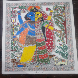 Ardhanarishvar Madhubani Painting