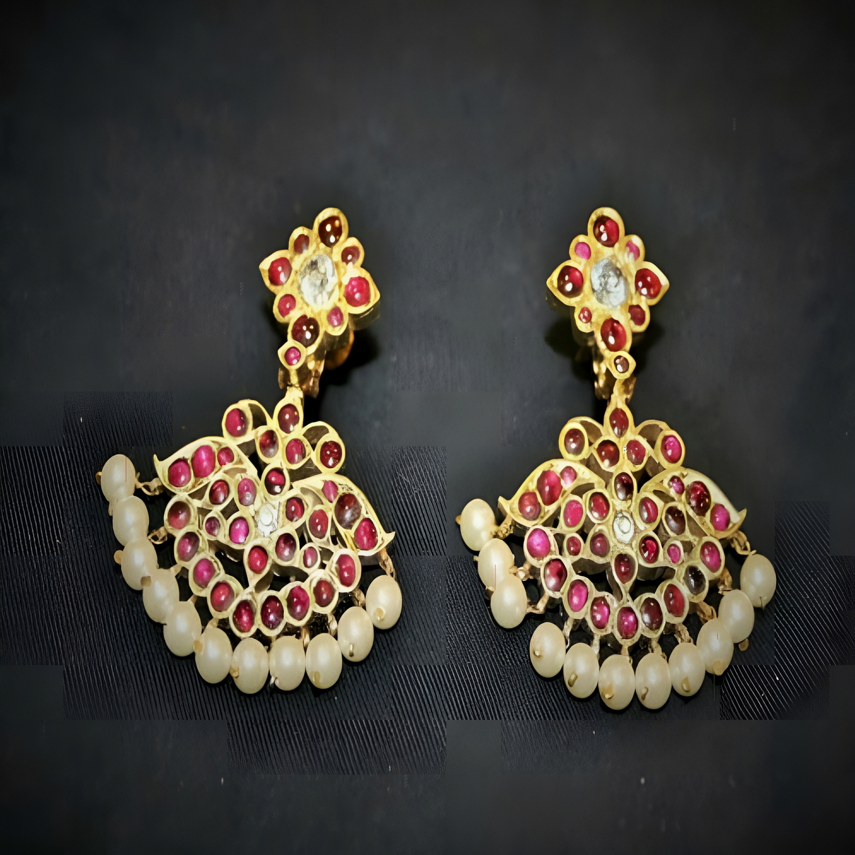 Authentic Nagercoil Leaf drop's Earring Temple Jewellery
