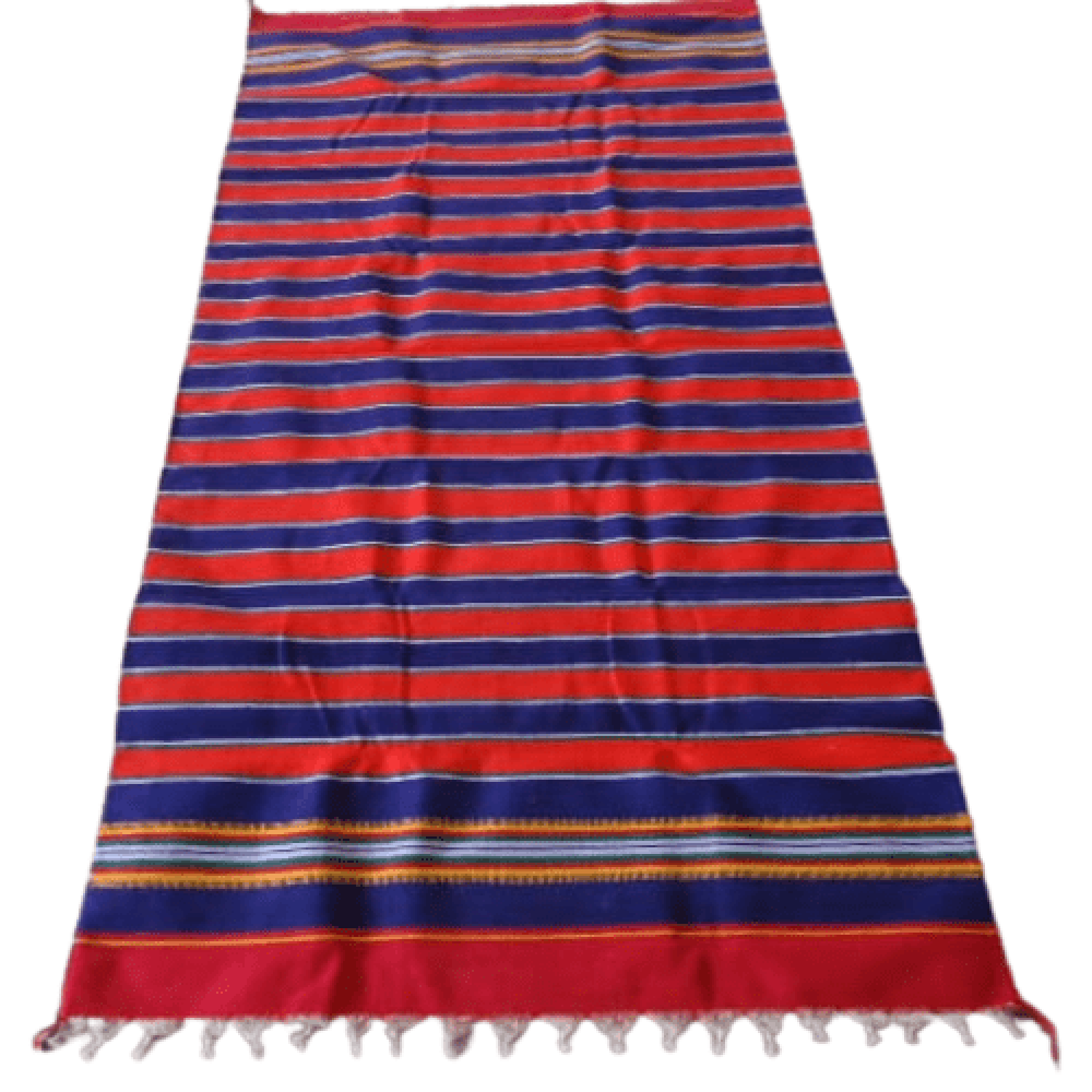 Authentic Red And Blue Patterned Bhavani Jamakkalam
