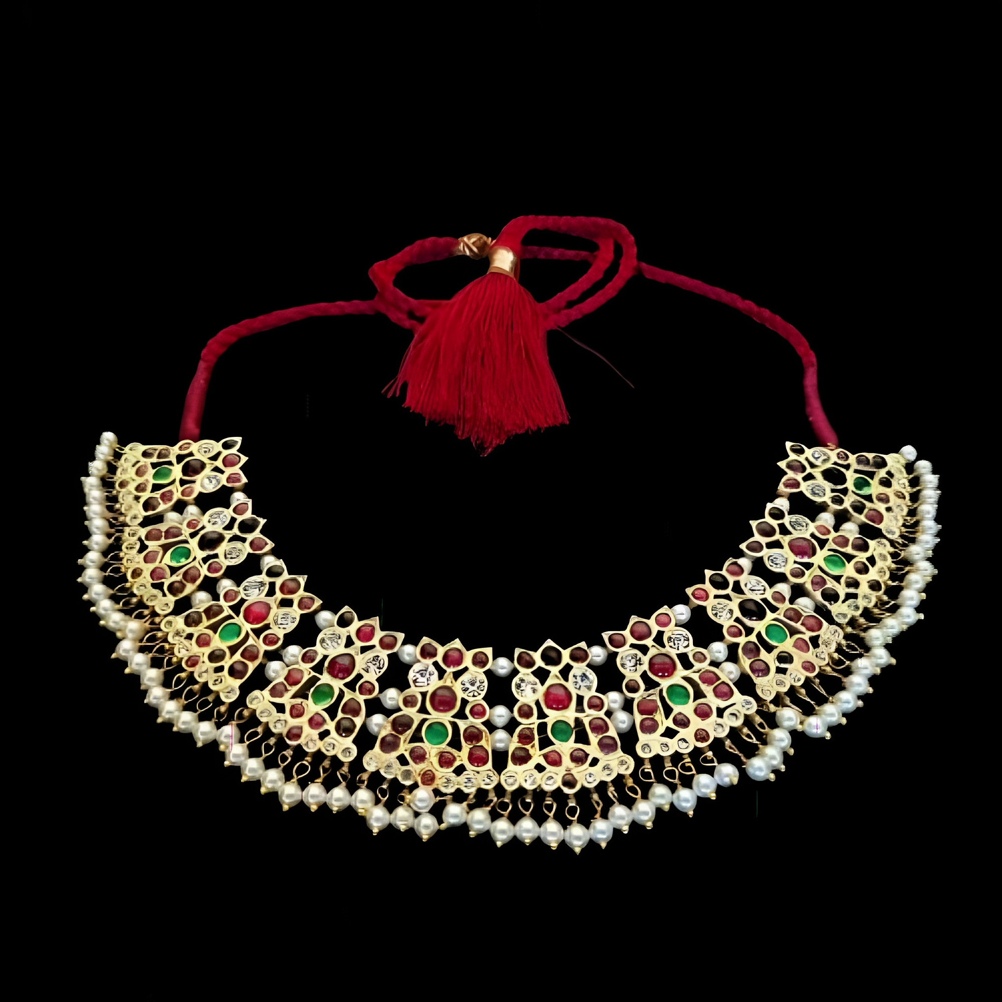 Authentic Temple Jewellery of Nagercoil Flower Necklace