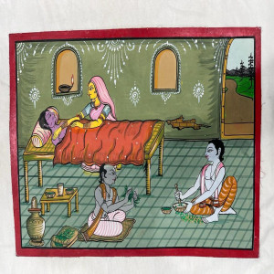 Ayurvedic Treatment In Village Patchithra (10x12inch)