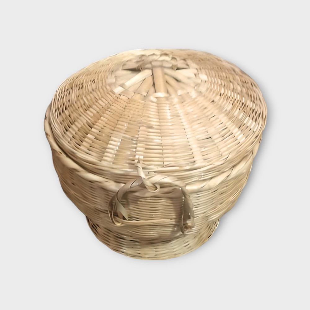 Bamboo Basket with lid - 0