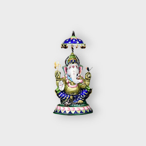 Banaras Gulabi Meenakari Craft Shree Ganesha