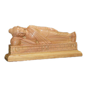 Banaras Wood Carving Sleeping Buddha