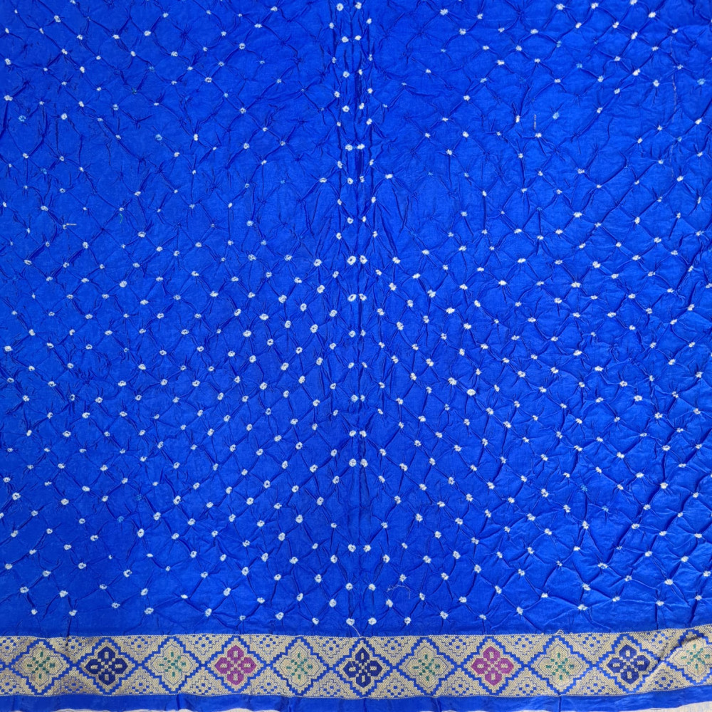 Banarasi Dupion Dark Blue Silk Saree - 0