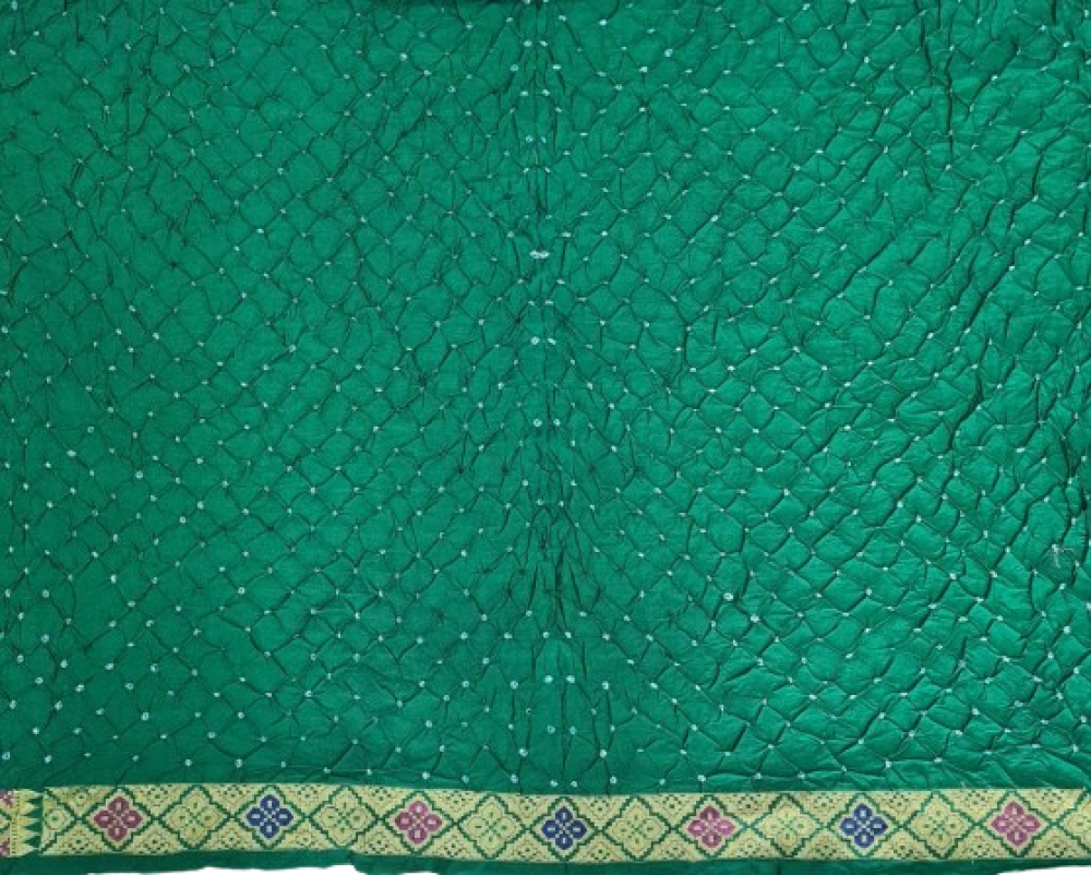 Banarasi Dupion Green Silk Saree - 0