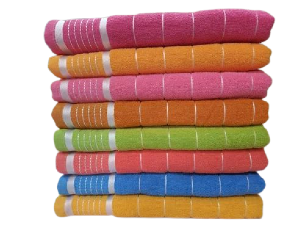Bath Towel Multicolour Set of 8