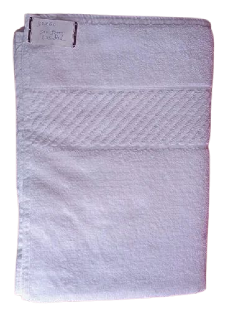 Bath Towel with Cross Line Border - 1