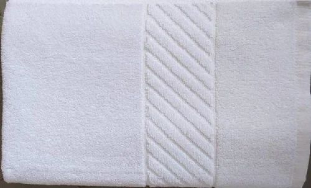 Bath Towel with Cross Line Border