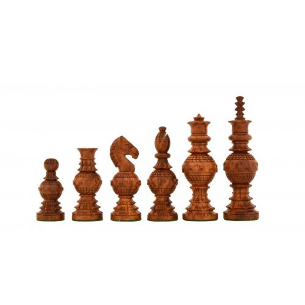 Beautiful Chess Set Walnut Wood Carving With Magnet - 2