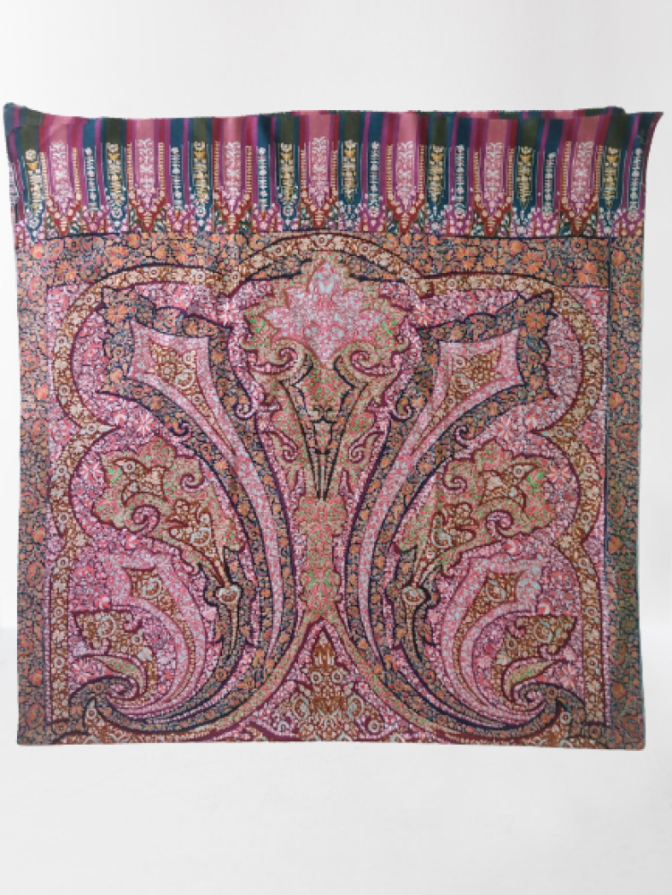 Beautiful Purple & Pink Designer Kani Shawl - 1
