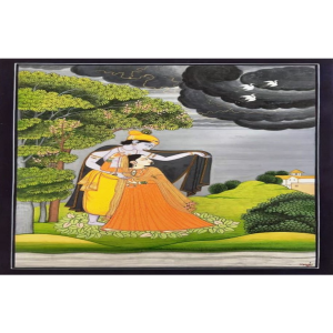 Beautiful Radha Krishna Raas Painting (10x14 inch)