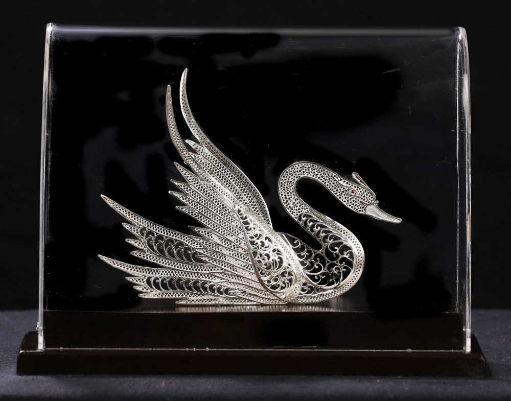 Beautiful Swan Silver Filigree Of Karimnagar - 1
