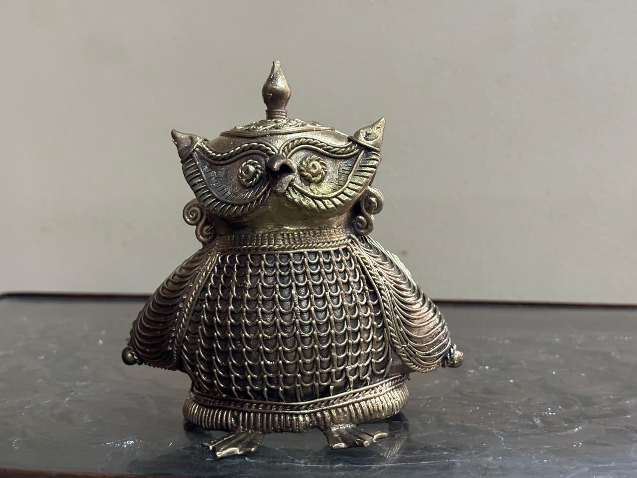 Bengal Dokra Brass Owl
