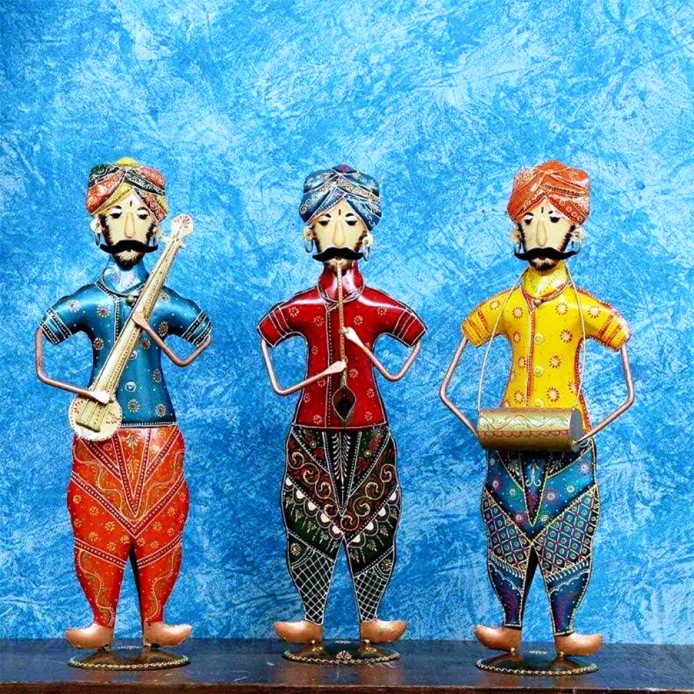 Bhangra Musicians Sardars Figurines Set of 3