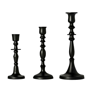 Black Candle Stand Set Of 3