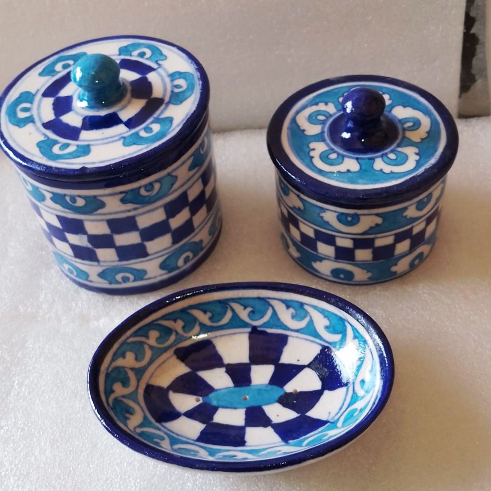 Blue Kitchen Container set of 3 (16 inch) - 0