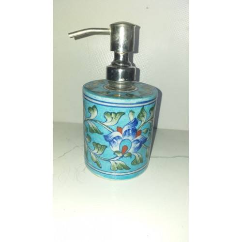 Handmade Soap Dispenser Blue Pottery Of Jaipur