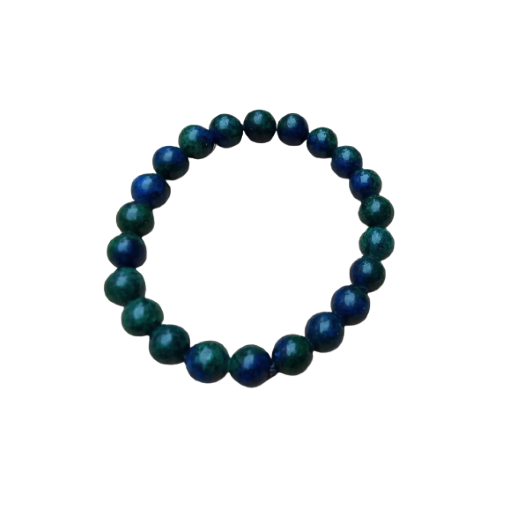Bracelet Dark Blue & Green Beads