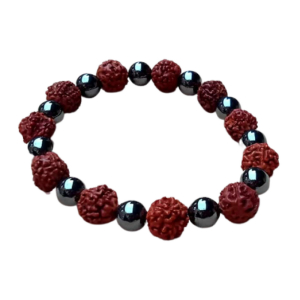 Bracelet Rudrakshi & Black Beads (I)