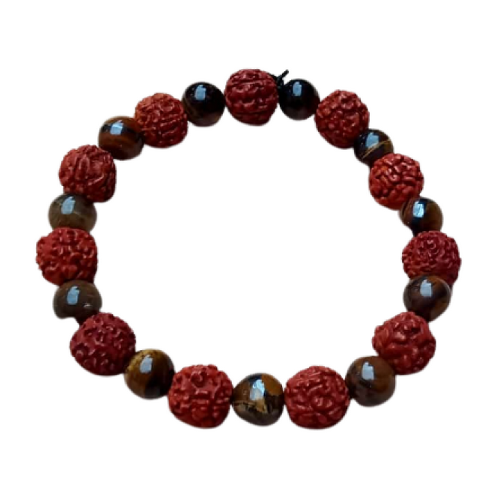 Bracelet Rudrakshi & Black Beads (II)