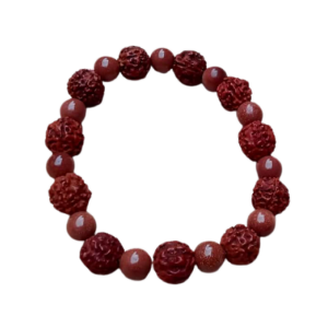 Bracelet Rudrakshi & Brown Beads