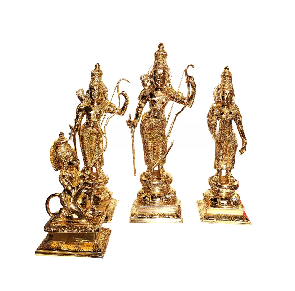 Brass And Panchaloha Ram Darbar Idol Set