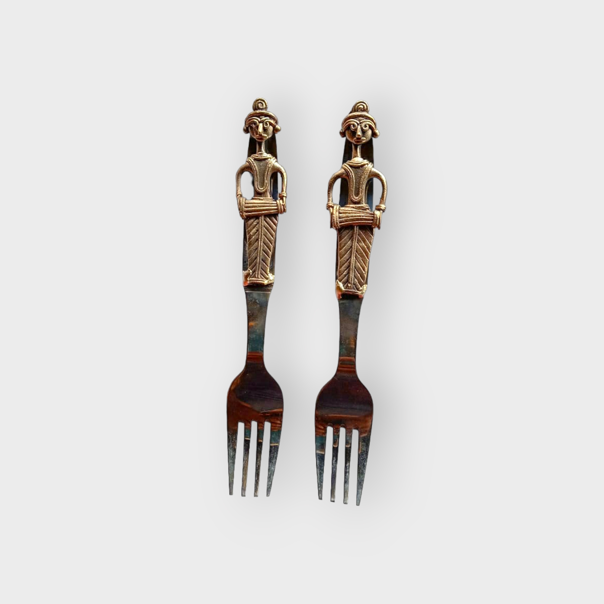 Brass Fork from Bengal Dokra