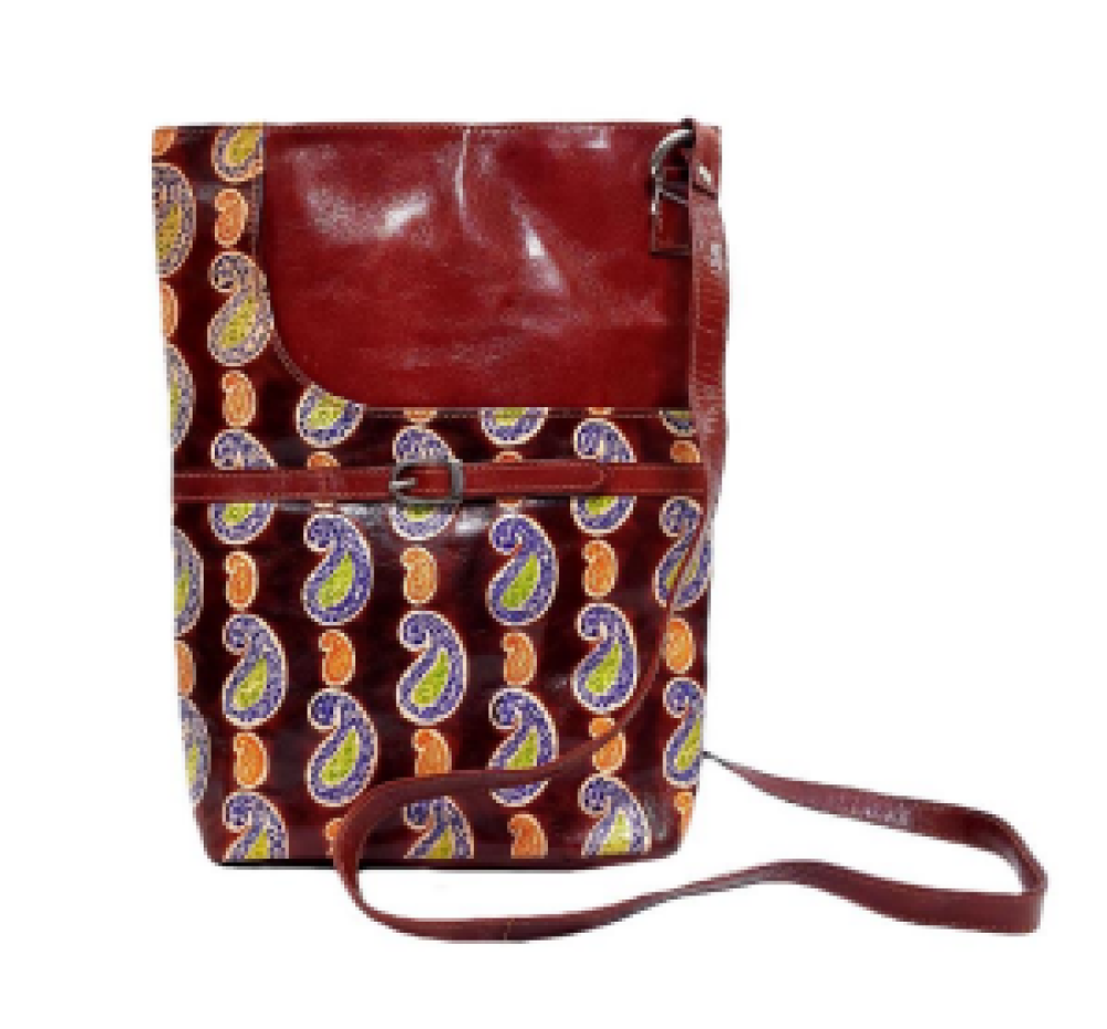 Twin Elephants Design LADIES BAG Pure Shantiniketan Leather Shopping Bag |  eBay