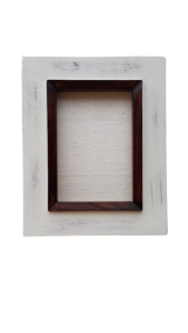 Brown With White Photo Frame