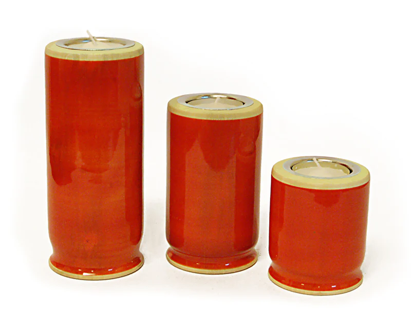 Candle Holders set of 3 - Red