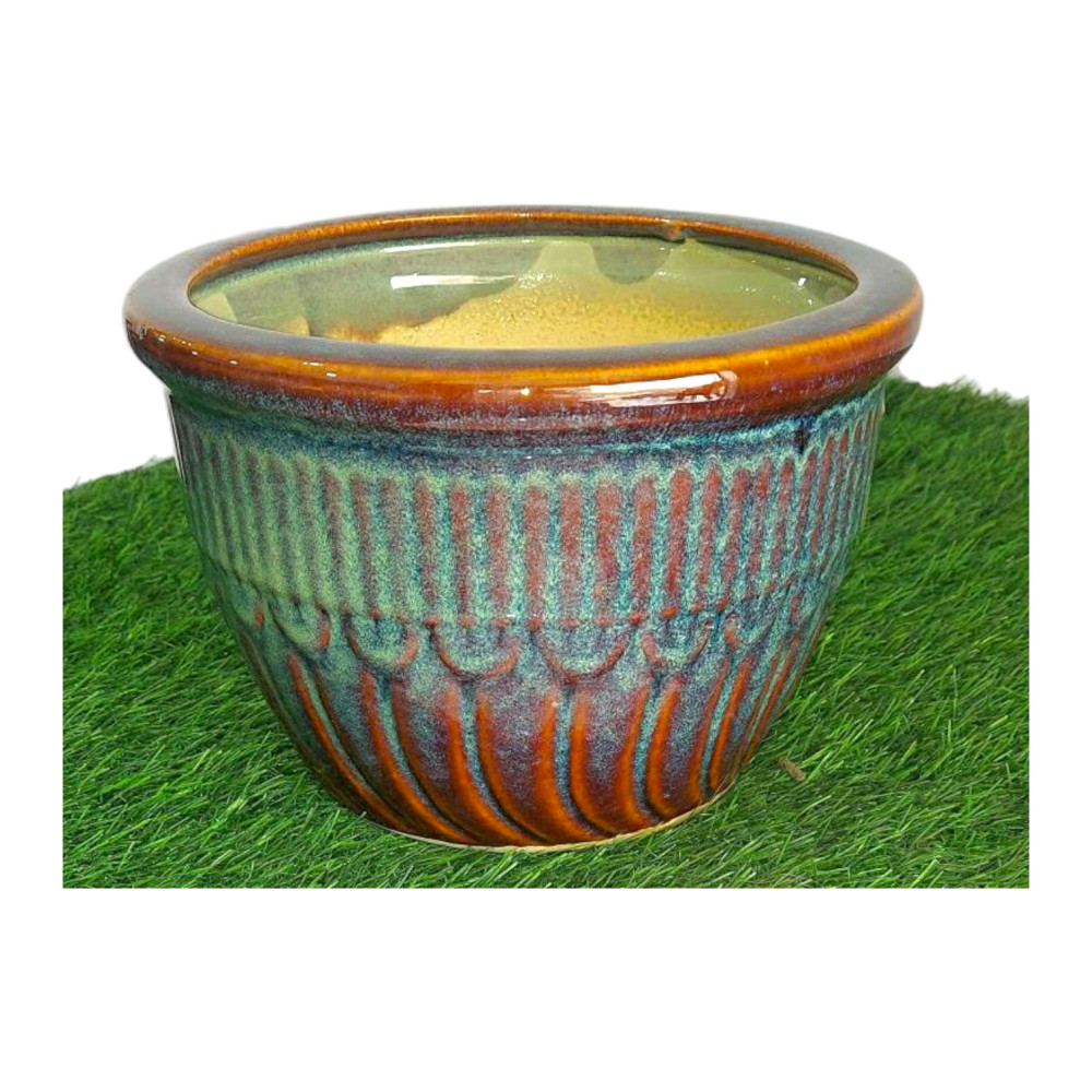 Ceramic Planter in Maroon Colour - 2
