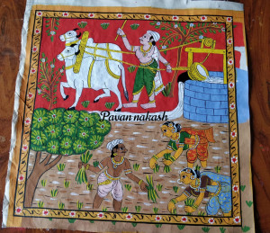 Cheriyal Painting Farmer Theme