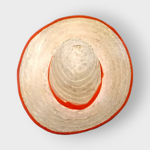 Chettinad Palm Leaf Round Cowboy Hat - 18 inch