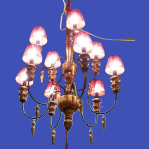 Classic Anti Golden Chandelier With 10 Lights