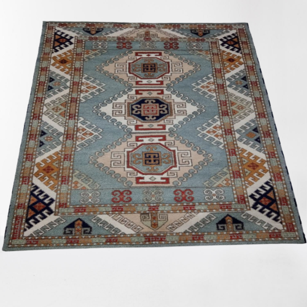 Classic Blue Handmade Badohi Carpet