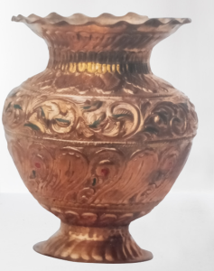 Classic Kalash Pot Banaras Metal Repousse Craft