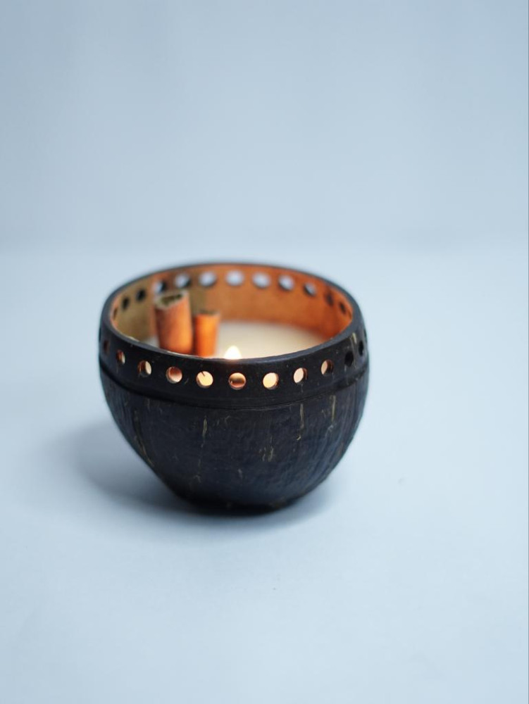 Coconut Shell Tealight Candle Holder - 1