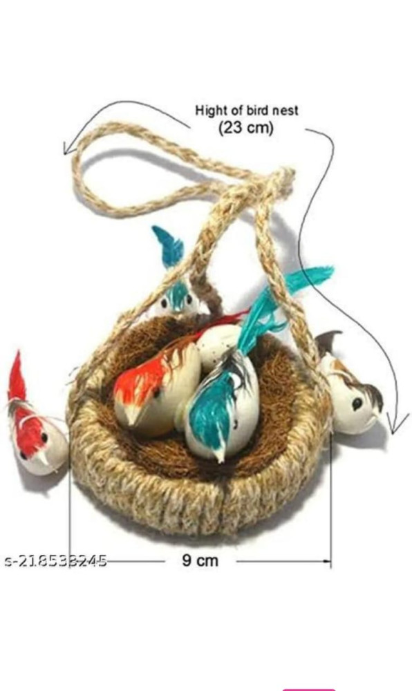 Colorful Jute Nest Wall Hanging - 0