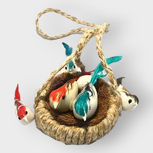 Colorful Jute Nest Wall Hanging
