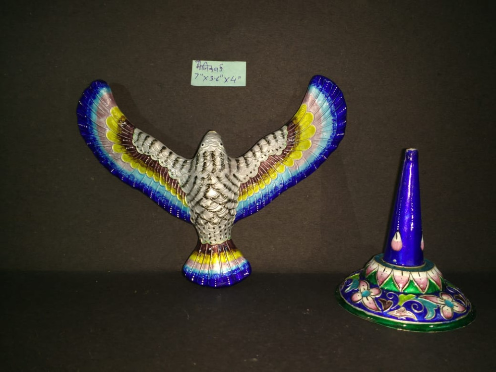 Colourful Balance Bird Gulabi Meenakari Art - 1