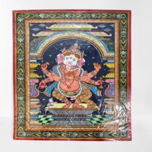 Colourful Dancing Ganapathy Patchithra (19x13inch)