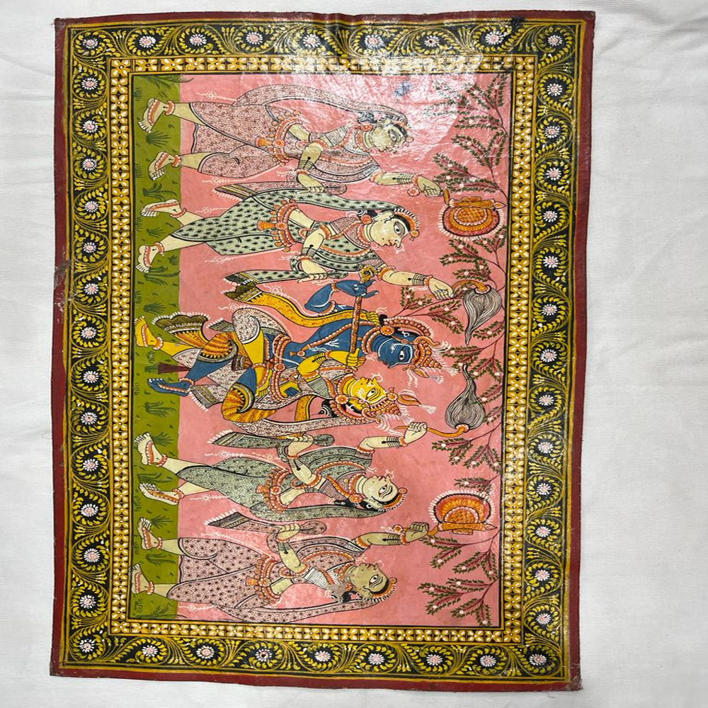 Colourful Radha Krishna Odisha Patchithra (19x13inch)