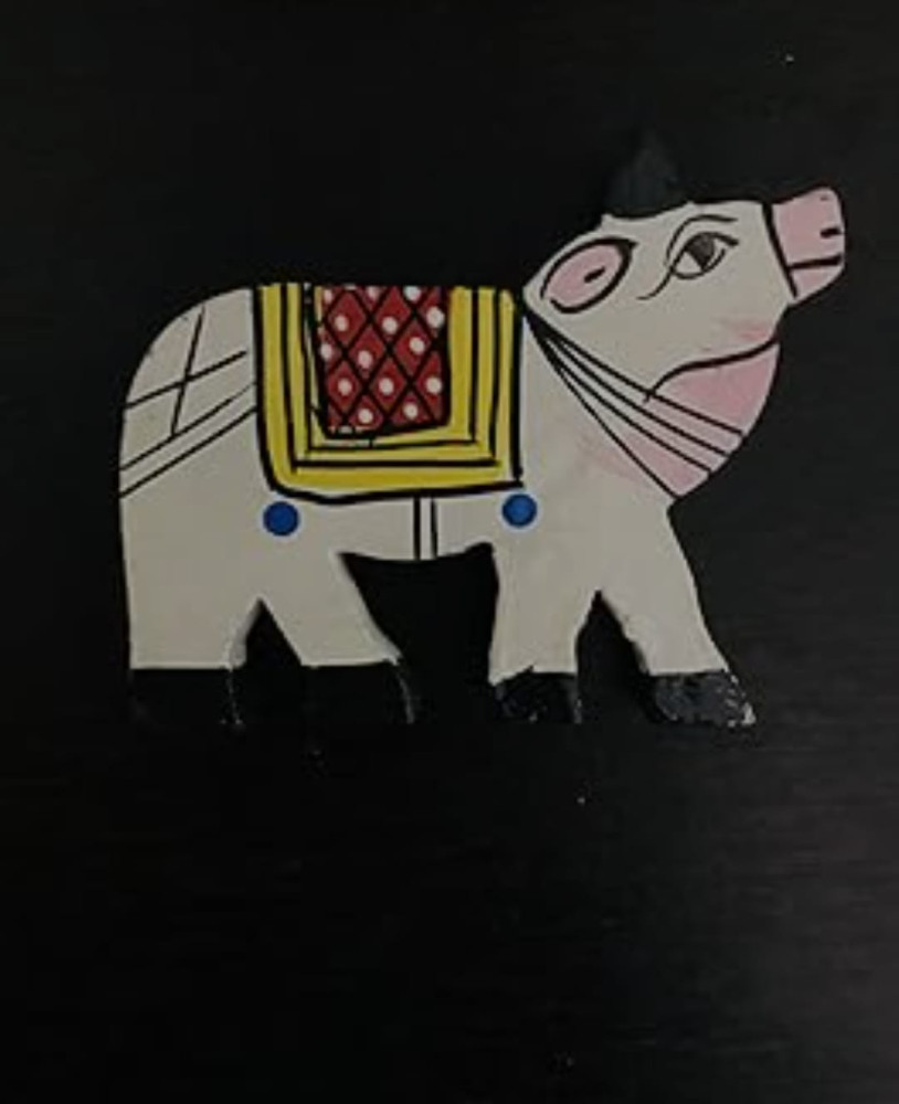 Cow Wooden Magnet Piece - 1