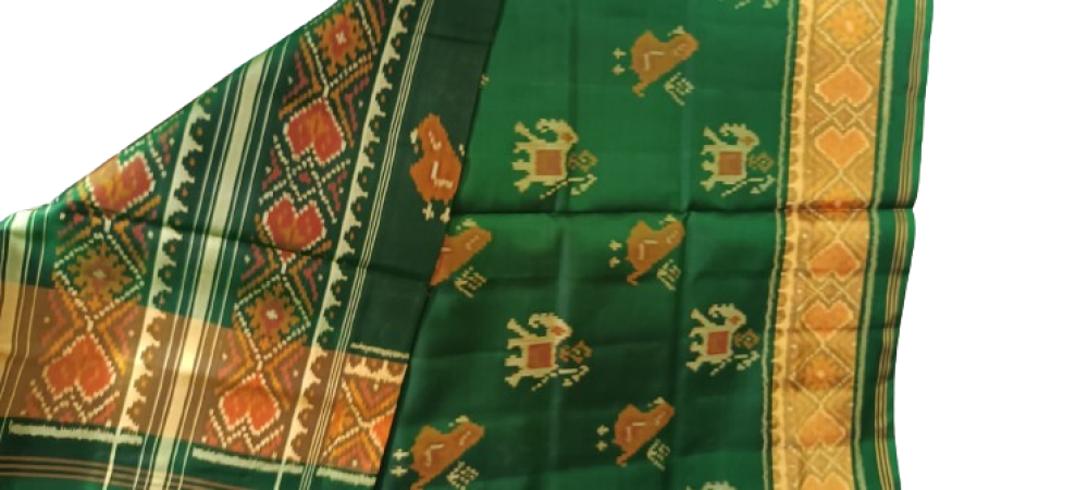 Traditional Mint Green Patola Silk Saree For Women Wedding – FOURMATCHING